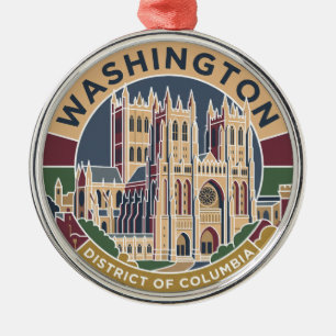 Washington National Cathedral District of Columbia Metal Tree Decoration