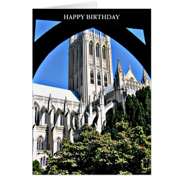 Washington National Cathedral Through Archway Card (Front)