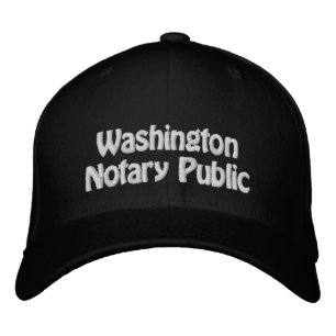 Washington Notary Public Embroidered Baseball Cap