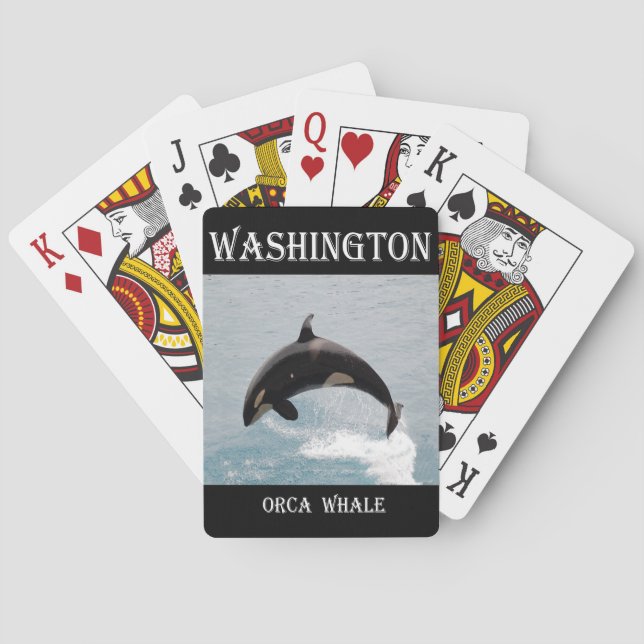 Washington Orca Whale Playing Cards (Back)