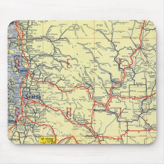 Washington, Oregon, Idaho Mouse Mat (Front)