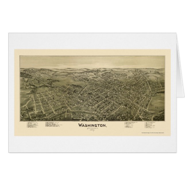 Washington, PA Panoramic Map - 1897 (Front Horizontal)