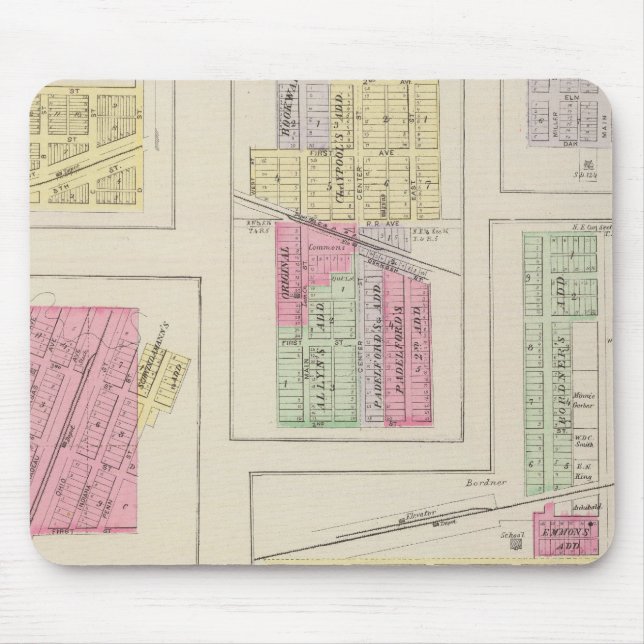 Washington, Palmer, Linn, Barnes, Morrow, Kansas Mouse Mat (Front)