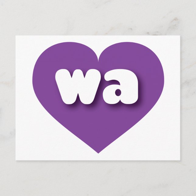 Washington purple heart - I love wa Postcard (Front)