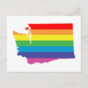 washington rainbow postcard