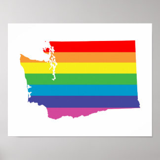 washington rainbow poster