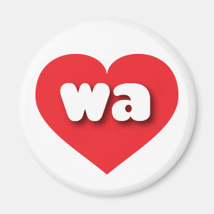 Washington red heart - I love wa Magnet