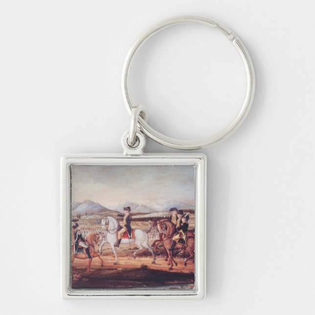 Washington Reviewing the Western Army Key Ring (Front)