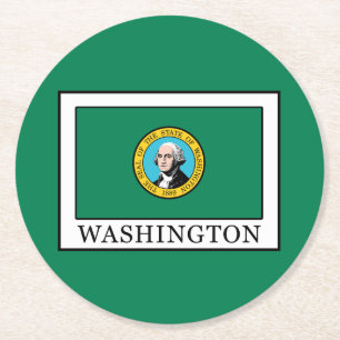 Washington Round Paper Coaster