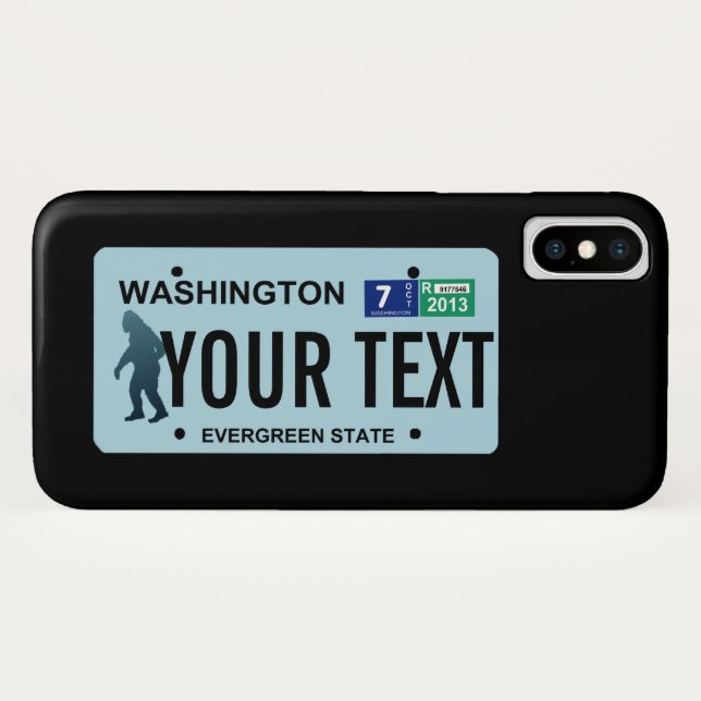 Washington Sasquatch License Plate Case-Mate iPhone Case (Back (Horizontal))