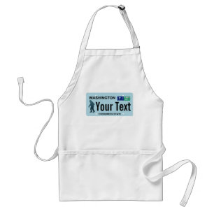 Washington Sasquatch License Plate Standard Apron