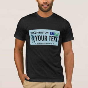 Washington Sasquatch License Plate T-Shirt