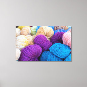 Washington, Seabeck. Balls of colourful yarn Canvas Print