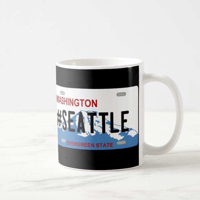 Washington Seattle license plate mug (Right)