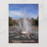 Washington, Seattle Science Center Fountain Photo Postcard<br><div class="desc">Washington,  Seattle Science Center Fountain Photo Postcard. Beautiful photo of the fountain with a rainbow.</div>