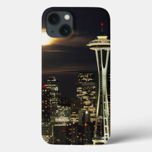Washington, Seattle, Skyline at night from Kerry 2 iPhone 13 Case