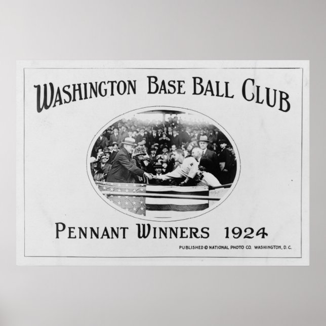 Washington Senators Pennant Winner 1924 Poster (Front)