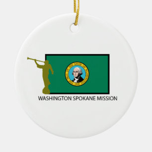 WASHINGTON SPOKANE MISSION LDS CTR CERAMIC TREE DECORATION