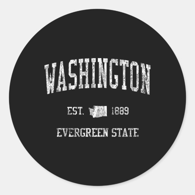 Washington Sports Classic Round Sticker (Front)