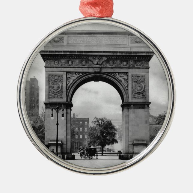 Washington Square Arch Metal Tree Decoration (Front)
