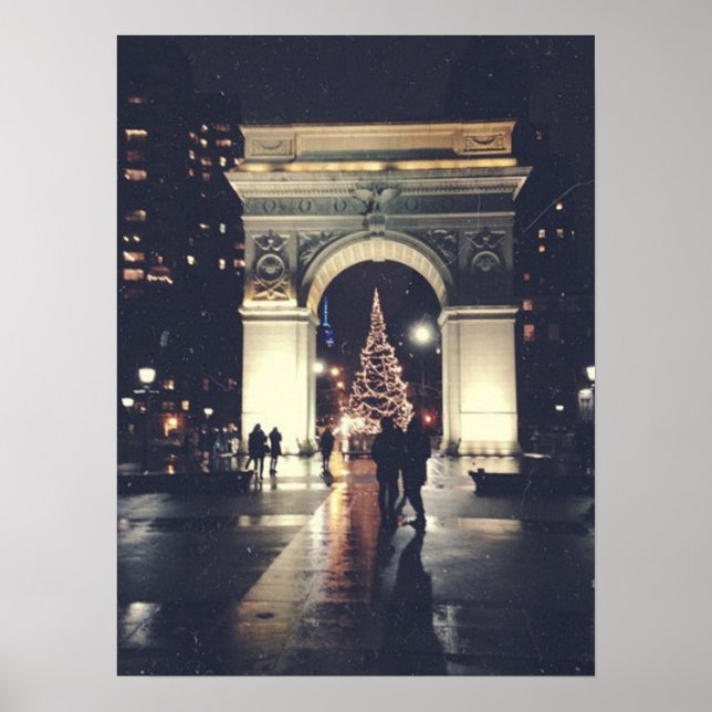 Washington Square Park at Christmas Poster (Front)