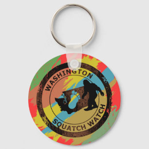 Washington Squatch Watch Key Ring