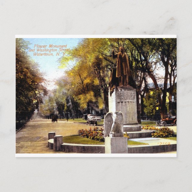 Washington St., Watertown, NY 1917 Vintage Postcard (Front)