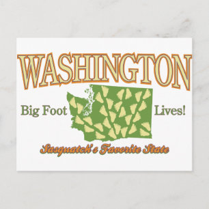 Washington State - Bigfoot Lives! Postcard