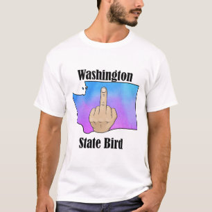 Washington state bird t-shirt middle finger color