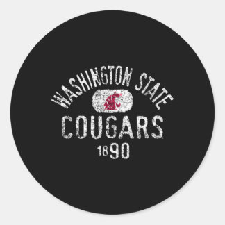 Washington State Cougars 1890 Classic Round Sticker