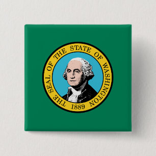 Washington State Flag 15 Cm Square Badge