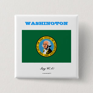 WASHINGTON state flag 15 Cm Square Badge