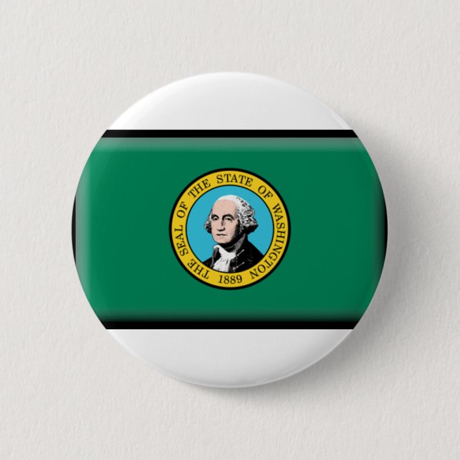 Washington State Flag 6 Cm Round Badge (Front)