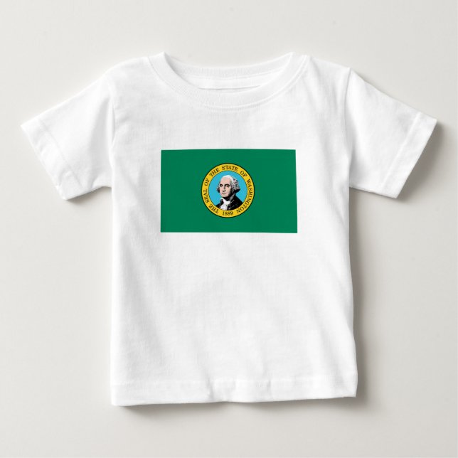 Washington State Flag Baby T-Shirt (Front)