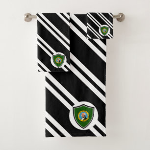 Washington state flag bath towel set