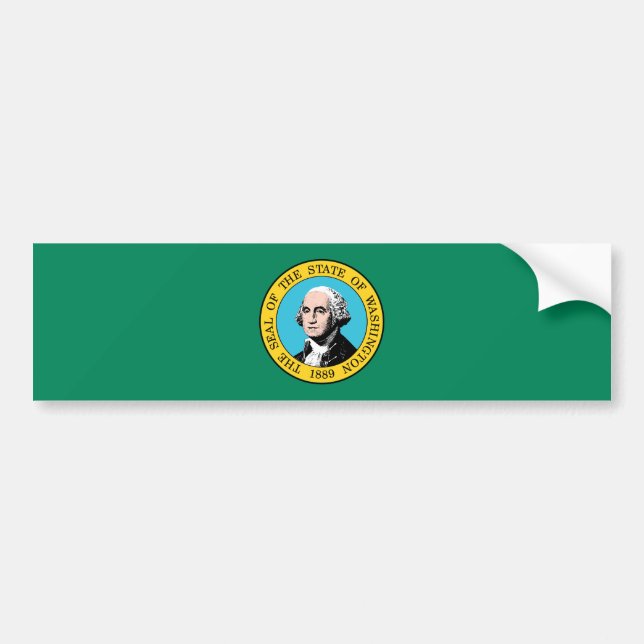 Washington State Flag Bumper Sticker (Front)