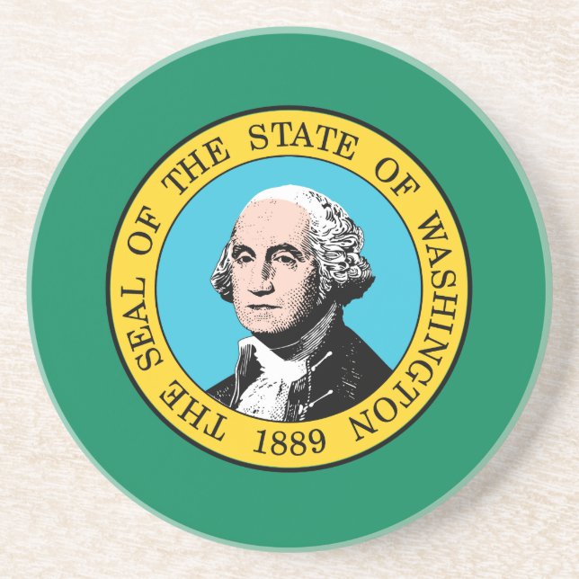 Washington State Flag Coaster (Front)