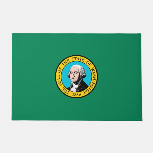 Washington State Flag Design Doormat (Front)