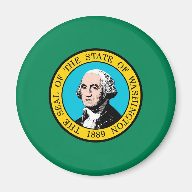 Washington State Flag Design Magnet (Front)