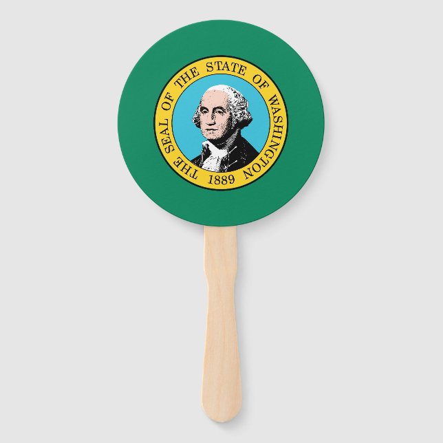 Washington State Flag Hand Fan (Front)