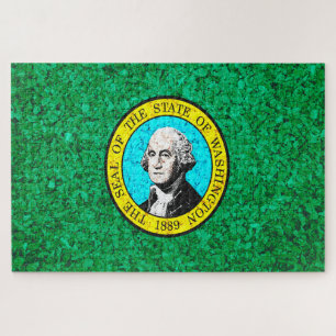 Washington State Flag Jigsaw Puzzle
