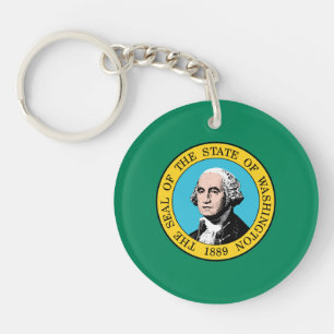 Washington State Flag Key Ring