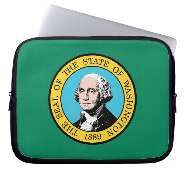 Washington State Flag Laptop Sleeve (Front)