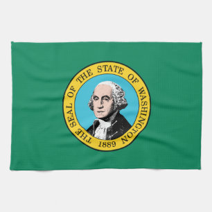Washington State Flag Tea Towel