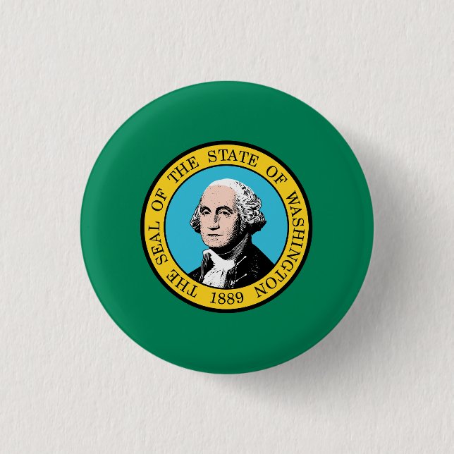 Washington State Flag USA 3 Cm Round Badge (Front)