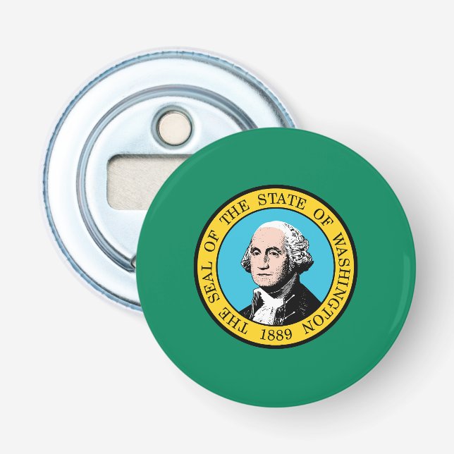Washington State Flag USA Bottle Opener (Front)