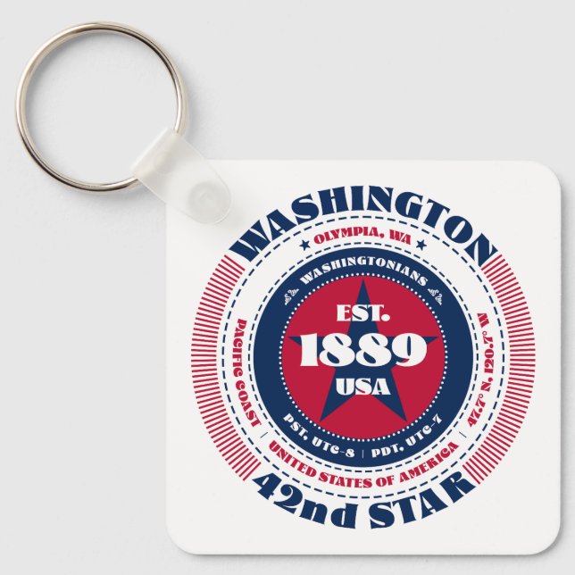 Washington State Keychain (Front)