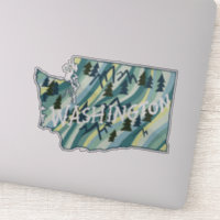 Washington State MAP Coloured Pencil Art