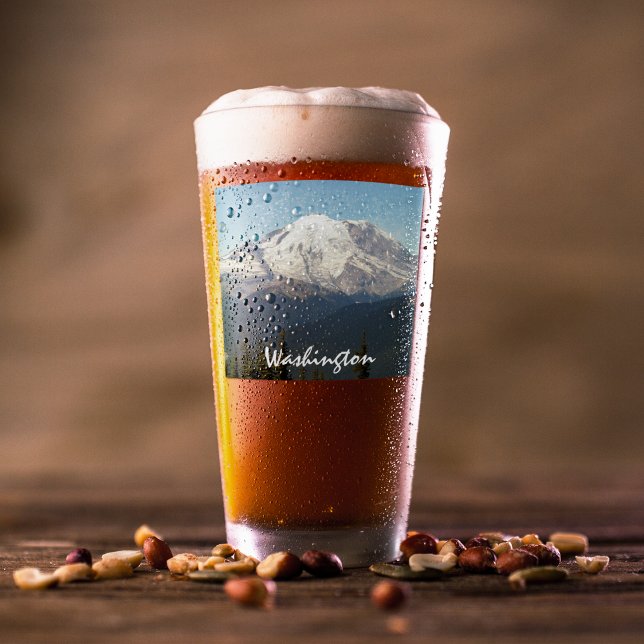 Washington State Mount Rainier Photo Glass (In Situ)