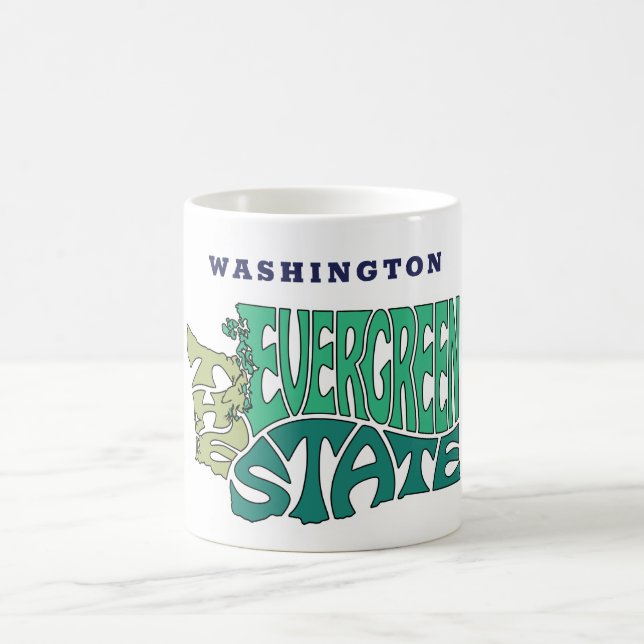 Washington State Nickname Word Art Coffee Mug (Center)